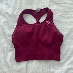 Gym shark crop sports top